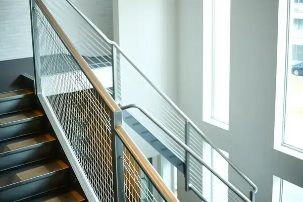 Decorative stainless steel staircase railing