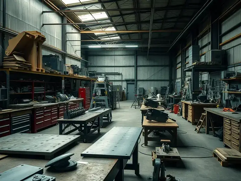 Fabrication workshop assembly area